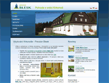 Tablet Screenshot of penzionblesk.cz